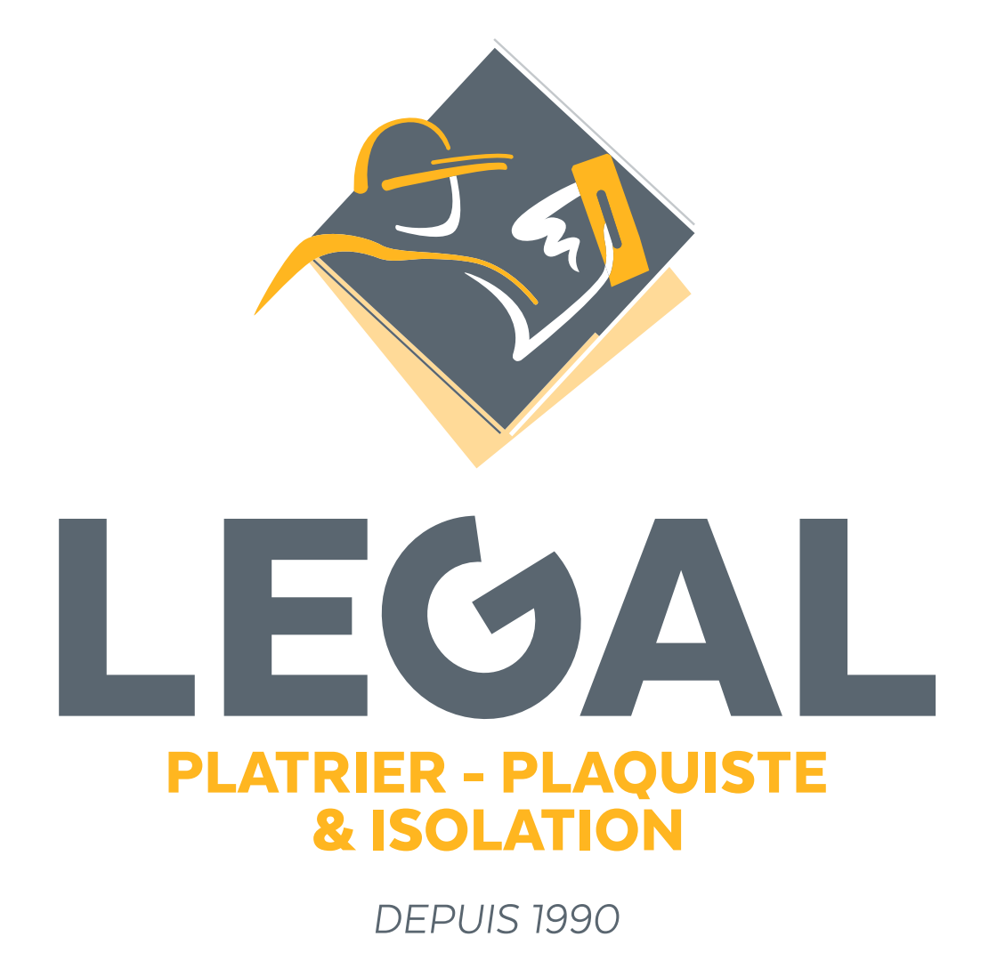 Logo de l'entreprise LEGAL Plâtrerie - spécialiste en plâtrerie, cloisons sèches et isolation à Derval depuis 1990